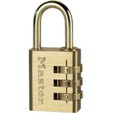 Master Lock 630EURD 3-cijferige cijferslot met aluminium behuizing met messing afwerking, goud, 6,5 x 3 x 1,5 cm