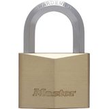 Master Lock 1165EURD Sleutelhangslot van massief messing met zeshoekige beugel, goud, 9,1 x 6 x 2,6 cm
