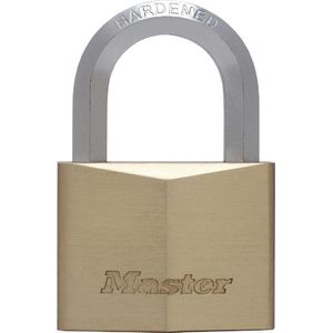 Master Lock 1165EURD Sleutelhangslot van massief messing met zeshoekige beugel, goud, 9,1 x 6 x 2,6 cm