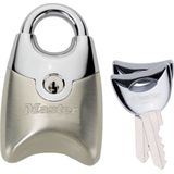 Master Lock 195EURTSN 2-pack Fusion™-hangsloten met sleutel en verborgen beugel, grijs, 4,4 x 2 x 1,4