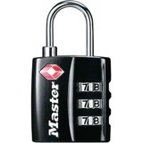 Hangslot Masterlock 3-cijfer combinatie TSA zwart 30mm