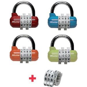 MasterLock Pro Sport Hangslot, 4-cijfer/letter combinatie, 1534EURD