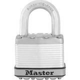 Master Lock Heavy Duty-hangslot [Sleutel] [Gelamineerd staal] [Weerbestendig] M5EURD - Voor opslagunits, schuren, garages, hekken