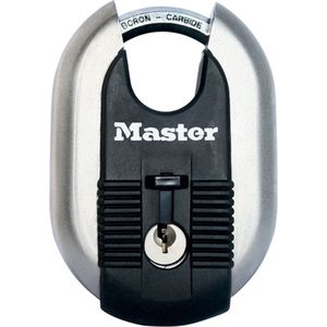 Master Lock Heavy Duty-discusslot [Sleutel] [Roestvrij staal titanium versterkt] [Buiten] M187EURD - Best geschikt voor Opslagunits, Schuren, Garages, Aanhangwagens enz.