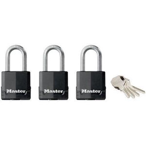 Master Lock M115EURTRILF - Set van 3 Weersbestendige Hangsloten