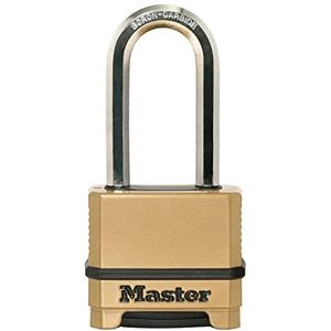 Masterlock 50mm padlock - zinc body with black thermoplastic outer cover for corr - M175EURDLH
