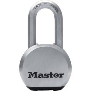 Master Lock Heavy Duty-Hangslot [Sleutel] [Roestvrij staal] [Lange beugel] [Buiten] M930EURDLH - Meest geschikt voor Opslagunits, Schuren, Garages, Hekken