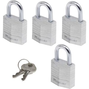 MasterLock 4 Hangsloten, 20mm, O3mm, aluminium