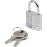 Master Lock 9130EURDCC voegenslot met sleutel van aluminium, grijs, 3 x 5,2 x 1,6 cm