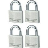 MasterLock Hangslot - Massief Aluminium - 40 mm - 4 stuks - 9140EURQNOP