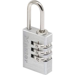 Master Lock 7620EURDCC cijferslot hangslot van aluminium, grijs, 2 x 5,5 x 0,9 cm