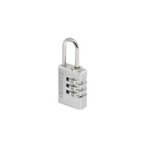 MASTER LOCK 20 mm breites Vorhngeschloss mit individuell einstellbarer Kombination und Aluminiumgehuse, Gepäckkombinationsschloss, Jede Marke, Aluminium, Aluminium, Stahl, Rucksack, Aktenkoffer, Seesack, Laptop-Tasche, Gepäck, Sporttasche
