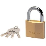 Master Lock 2960EURD sleutelhangslot van extra dik massief messing, goud, 8,8 x 6 x 2,1 cm