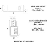 Master Lock 7640704EURD Pack inclusief deurhasp en combinatiehangslot