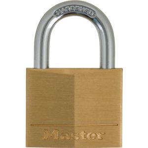 Master Lock 140EURSIX 6-delige set sleutelhangsloten van massief messing, goud, 6 x 4 x 1,3 cm