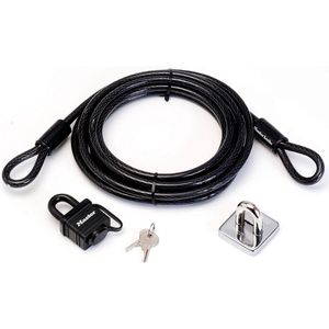 Master Lock 8271EURDAT Stalen kabel hangslot en anker - 4,5m x 10mm