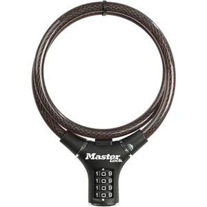 Master Lock - Fietskabelslot - Combinatie - 90 cm - Gevlochten Staal - Vinyl Coating