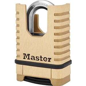 Master Lock Heavy Duty-hangslot van massief messing [Gesloten Beugel][Combinatieslot] M1177EURD - Antiroest, Ultra-resistent en Waterdicht