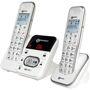 Geemarc - DECT295-2 - Huistelefoon - Wit - Draadloos met Antwoordapparaat