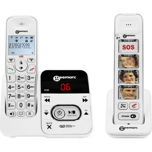 Geemarc AmpliDECT 295 Phote duo dect telefoon - Wit - Met antwoordapparaat en PhotoDECT - luidspreker telefoon