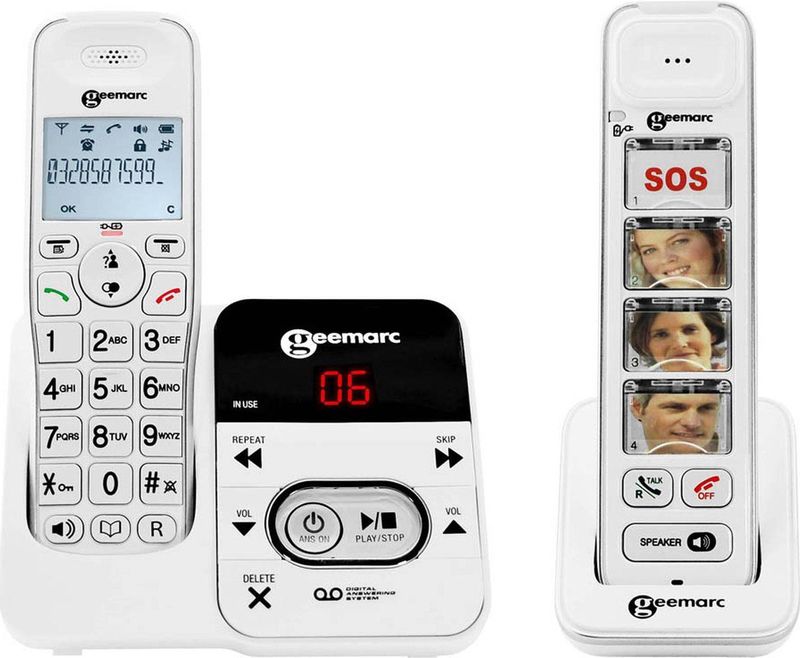 Geemarc AmpliDECT 295 Phote duo dect telefoon - Wit - Met antwoordapparaat en PhotoDECT - luidspreker telefoon