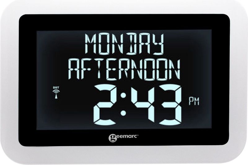 Zendgestuurde klok Zendergestuurd Wit Geemarc VISO15_WH_VDE