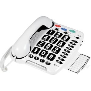 Geemarc CL100 - Bedrade Telefoon met Grote Toetsen, Versterkt Ontvangstvolume, Krachtige Beltoon en Geheugenknoppen voor Senioren - Laag of Matig Gehoorverlies - Versie NL