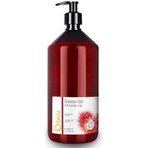 100% zuivere ricinusolie koudgeperste baardverzorging en groeibevorderaar, huidversteviging en rimpelvermindering, haarverzorging en wortelversterking, natuurlijk en veganistisch, 1000 ml