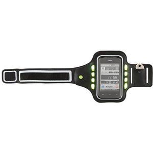 Clipsonic TEA133 sportarmband van neopreen met LED, zwart
