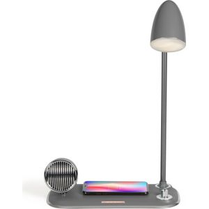 Livoo 3 in 1 LED lamp (Oplaadbare batterij), Bluetooth luidspreker, Grijs