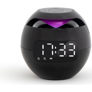 Livoo - TES255 Bluetooth® Wake-luidspreker – 2-in-1, oplaadbaar, 3 uur batterijduur, geïntegreerde microfoon, wisselende lichten
