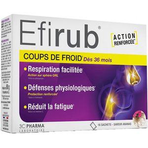 3C Pharma Efirub Coups de Froid Ananassmaak 16 Zakjes