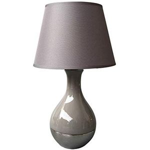 Homea 6LCE108GR lamp, keramiek, 40 W, grijs, L22.5L22.5H37 cm