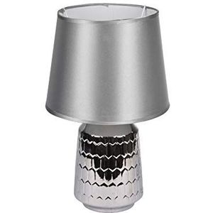 Homea 6LCE124AG lamp, keramiek, 40 W, zilver, diameter 25H39,5 cm