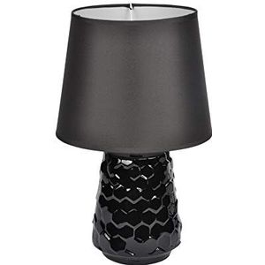 Homea 6LCE126NR lamp, keramiek, 40 W, zwart, diameter 25 x 40 cm