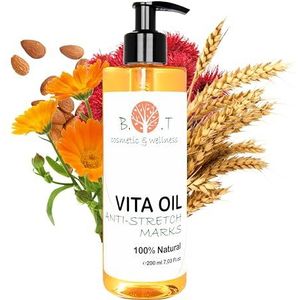 VITA OIL - Anti-striae-olie - 200 ml - Verstevigende Lichaamsolie - Amandelen - Vitamine A en E