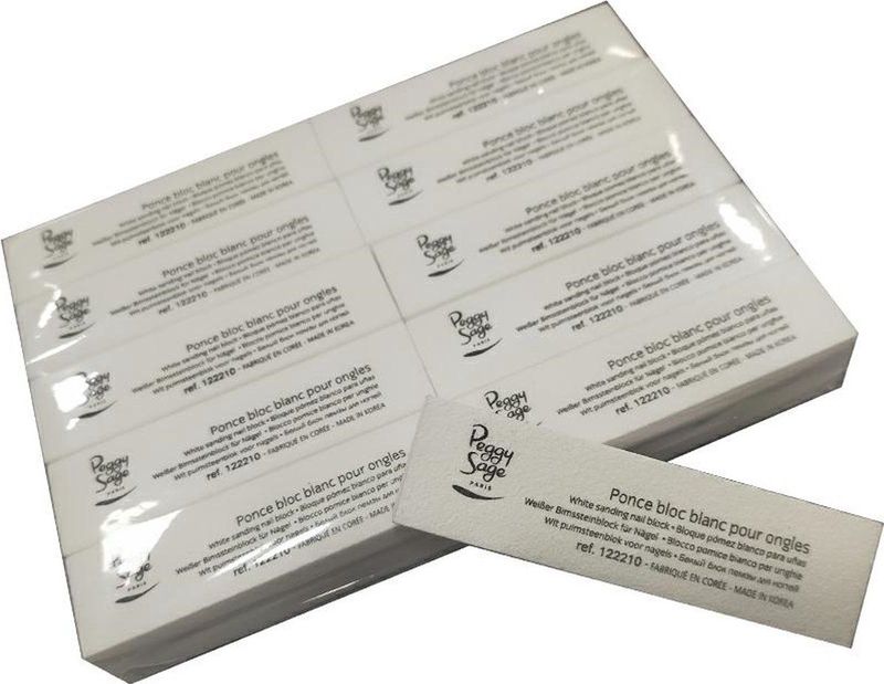 Peggy Sage - Professioneel Buffer - Witte Nagelblok - Pakket van 10 Stuks