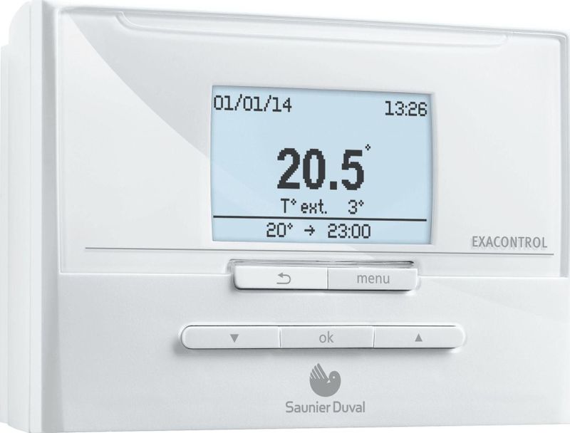 Saunier Duval Temperaturregler mit Wochenprogrammierer Exaco Ntrol E7 (S0020118088), Thermostaat