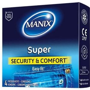 Manix Super condooms voor mannen, 4 stuks