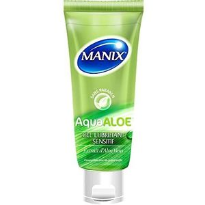 Manix Aquaaloe: Sensitive smeergel (80 ml) op basis van aloë vera, compatibel met condooms