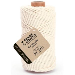 Graine Creative Katoenkoord recycled 100m - 2mm - 200128 groen