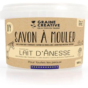 Graine Creative - Zeepbasis Blokken - Ezel Melk - Geschikt Voor Alle Huidtypen