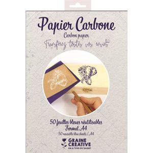 Graine Creative carbonpapier A4 blauw 50 vel - overtrekpapier.