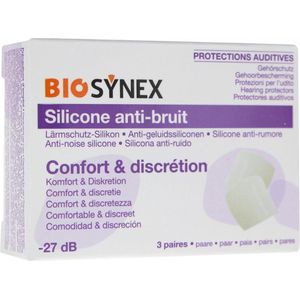Biosynex Transparante Silicone Gehoorbescherming 3 Paar
