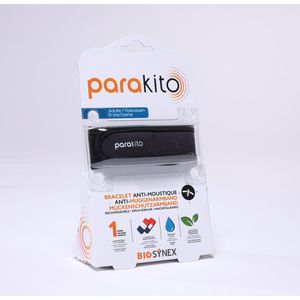 Para'kito - Anti Muggen armband - Zwart - Hervulbaar - Volwassenen - Anti insect - Herbruikbare Anti Muggen Armband