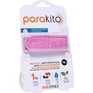 Para'kito - Anti Muggen armband - Violet - Hervulbaar - Volwassenen - Anti insect - Herbruikbare Anti Muggen Armband