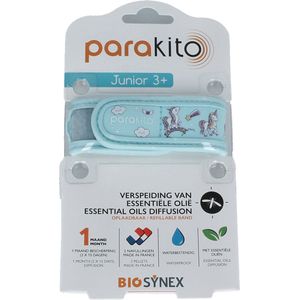 Parakito - Anti Muggen Armband Junior - Eenhoorn - Inclusief 2X Navulling