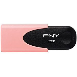PNY compatible ATTACHE 4 PASTEL 32GB USB2 CORAL READ 25MB/S WRITE 8MB/S