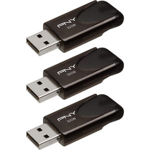 PNY - Attaché 4 - USB-stick - Zwart - 32GB - USB 2.0