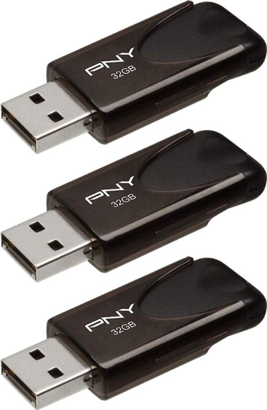 PNY - Attaché 4 - USB-stick - Zwart - 32GB - USB 2.0